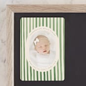 "Vintage stripes" - Birth Announcements in Candy Apple by Teju Reval - Front