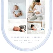 "Festive Monogram" - Birth Announcements in Frost by Corinne Malesic - Detail