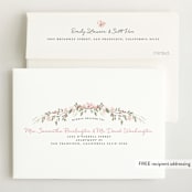 "Sweet Floral Vine" - Birth Announcements in Blush by Susan Moyal - FREE Recipient Addressing