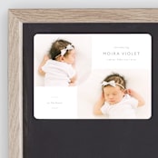 "Curved Duo" - Birth Announcements in Stone by Carolyn MacLaren - Front