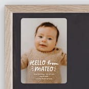 "Fun Hello" - Birth Announcements in Cloud by Jackie Crawford - Front