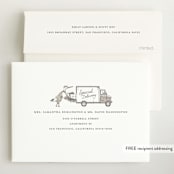 "Special Delivery" - Birth Announcements in Slate by Morgan Ramberg - FREE Recipient Addressing