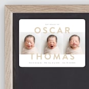 "Trio Overlay" - Birth Announcements in Sand by Carolyn MacLaren - Front