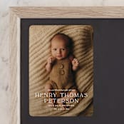 "Refined" - Birth Announcements in Powder by Melissa Egan of Pistols - Front