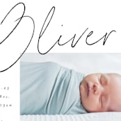 "Simply" - Birth Announcements in Noir by AK Graphics - Detail