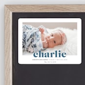 "Bold Nickname" - Birth Announcements in Bluebird by Shirley Lin Schneider - Front