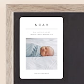 "Noah" - Birth Announcements in Cotton by Ani Somi - Front