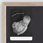 "Jamie" - Birth Announcements in Charcoal by Rebecca Rueth - Front