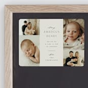 "Photo Stack" - Birth Announcements in Boho Neutral by Ana Sharpe - Front