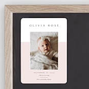 "Cherished" - Birth Announcements in Peony by Kasia Labocki - Front