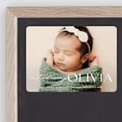 "Bold Introduction" - Birth Announcements in Natural by Ana Sharpe - Front