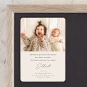 "Siblings" - Birth Announcements in Bamboo by Corinne Malesic - Front