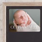 "Newest addition" - Birth Announcements in Snow by Elan Studio - Front