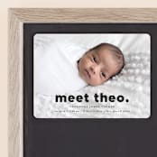 "Simple Statement" - Birth Announcements in Onyx by Erica Krystek - Front