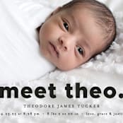 "Simple Statement" - Birth Announcements in Onyx by Erica Krystek - Detail