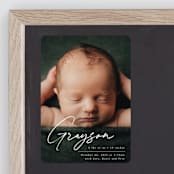 "Linear" - Birth Announcements in Frost by Everett Paper Goods - Front