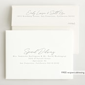 "Linear" - Birth Announcements in Frost by Everett Paper Goods - FREE Recipient Addressing