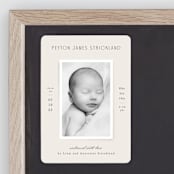 "Classical" - Birth Announcements in Cream by Hooray Creative - Front