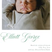 "Hollis" - Birth Announcements in Clover by Megan Davis - Detail