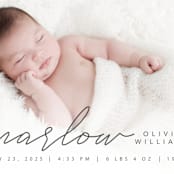 "Marlow" - Birth Announcements in Graphite by Megan Cash - Detail
