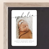 "Signature Name" - Birth Announcements in Coal by Meggy Masters - Front