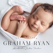 "On Top" - Birth Announcements in Onyx by Michelle Taylor - Detail