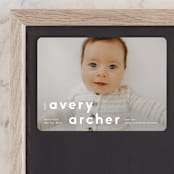 "Modern Name" - Birth Announcements in Moon by Robin Ott - Front