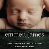 "Details" - Birth Announcements in Cloud by Susan Asbill - Detail