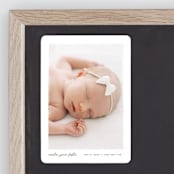 "Edgy" - Birth Announcements in Snow by Pixel and Hank - Front