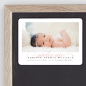 "Graceful Entrance" - Birth Announcements in Flamingo by Jessica Williams - Front