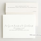 "Chic Introduction" - Birth Announcements in Storm by Olivia Raufman - FREE Recipient Addressing