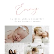 "Namely" - Birth Announcements in Blush by Sarah Brown - Detail