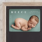 "Tiny Sophisticated" - Birth Announcements in Cotton by Carolyn MacLaren - Front