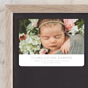 "Canvas" - Birth Announcements in Moon by Megan Davis - Front