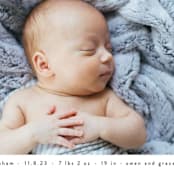 "Basic" - Birth Announcements in Onyx by Lauren Chism - Detail