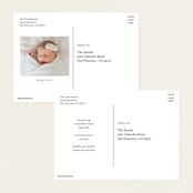 "Precious Script" - Birth Announcements in Sugar by Jessica Williams - Back of Card Options