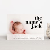 "the name" - Birth Announcements in Noir by Phrosné Barwood - Front