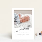 "the script" - Birth Announcements in Ebony by Benita Crandall - Front