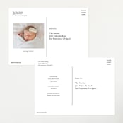 "Tiny Sophisticated" - Birth Announcements in Cotton by Carolyn MacLaren - Back of Card Options