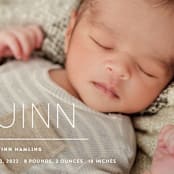 "simply ours" - Birth Announcements in Powder by Sara Hicks Malone - Detail