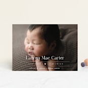 "Heart" - Birth Announcements in Blush by Pixel and Hank - Front