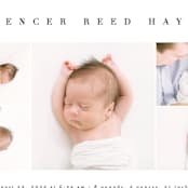 "Sweet Simplicity" - Birth Announcements in White Linen by Erica Krystek - Detail