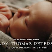 "Refined" - Birth Announcements in Powder by Melissa Egan of Pistols - Detail