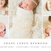 "Classically Modern" - Birth Announcements in Slate by Brianne Larsen - Detail