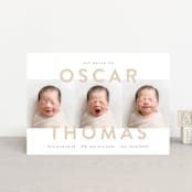 "Trio Overlay" - Birth Announcements in Sand by Carolyn MacLaren - Front