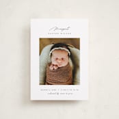 "Simply Lovely" - Birth Announcements in Pearl by Pixel and Hank - Front