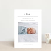"Noah" - Birth Announcements in Cotton by Ani Somi - Front