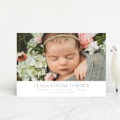 "Canvas" - Birth Announcements in Moon by Megan Davis - Front