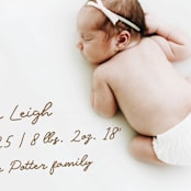 "Signed with Love" - Birth Announcements in Bark by AK Graphics - Detail