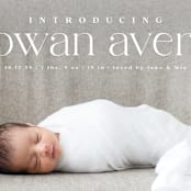 "Exemplary" - Birth Announcements in Cotton by Olivia Raufman - Detail